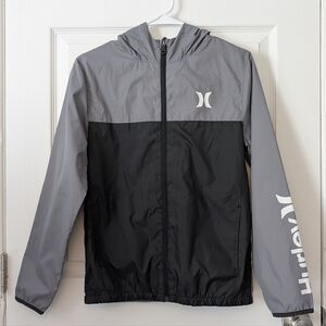 Hurley | Boys Grey and Black Windbreaker | Size Large